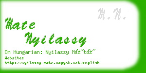 mate nyilassy business card